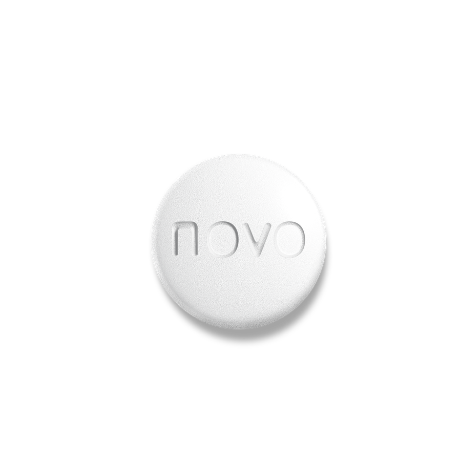 Round white oral semaglutide tablet